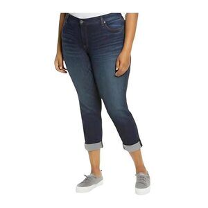 Kut From The Kloth Womens High Rise Dark Wash Boyfriend Jeans Plus Sz 26W New